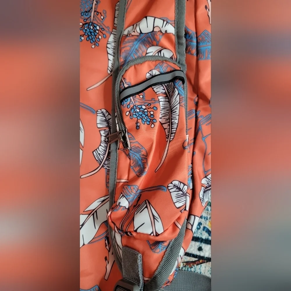 Zomake Joy For Life Orange Tropical Shoulder Sling Bag